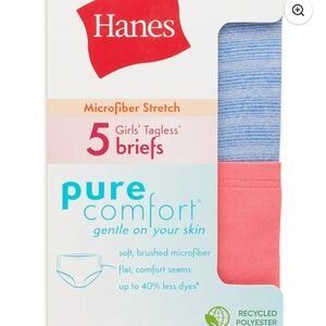 Hanes Microfiber Stretch Briefs - Blue and Pink